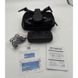 Black RC UFO Remote Controller Drone With Accessories & Carrying Case